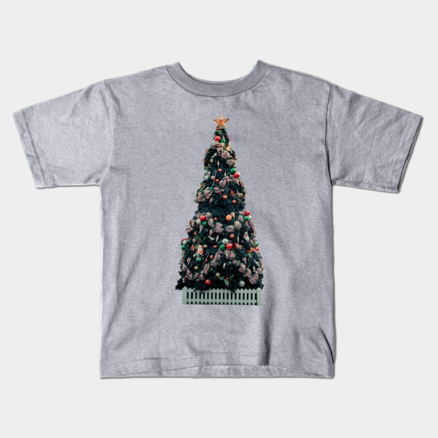 Boardwalk Christmas Kids T-Shirt by Enzwell